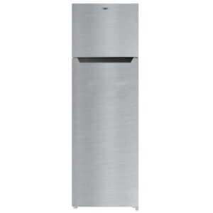 Mika Fridge 261L 2 Door Top Mount Freezer, Defrost (Direct Cool) Line Silver Dark