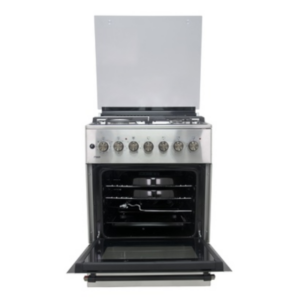 MIKA (MST6231HI/TP6W) 60cm X 60cm,3 + 1 With WOK Burner, STANDING COOKERS Half Inox