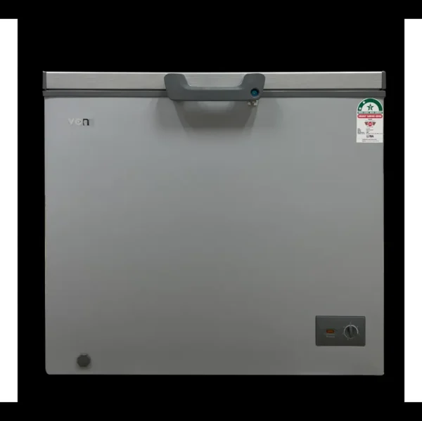 Von VAFC20DHG Chest Freezer, 198L - Silver